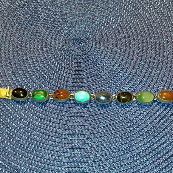 Stone / sterling 7 1/2 Bracelet - Picture 1 of 4